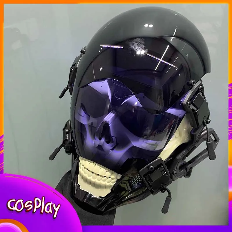 

Cyber Punk Cos Skull Mask Halloween Cos Ghost Head Skull Cosplay Mech Soldier Helmet Role Play Carnival Party Props Mask Gift
