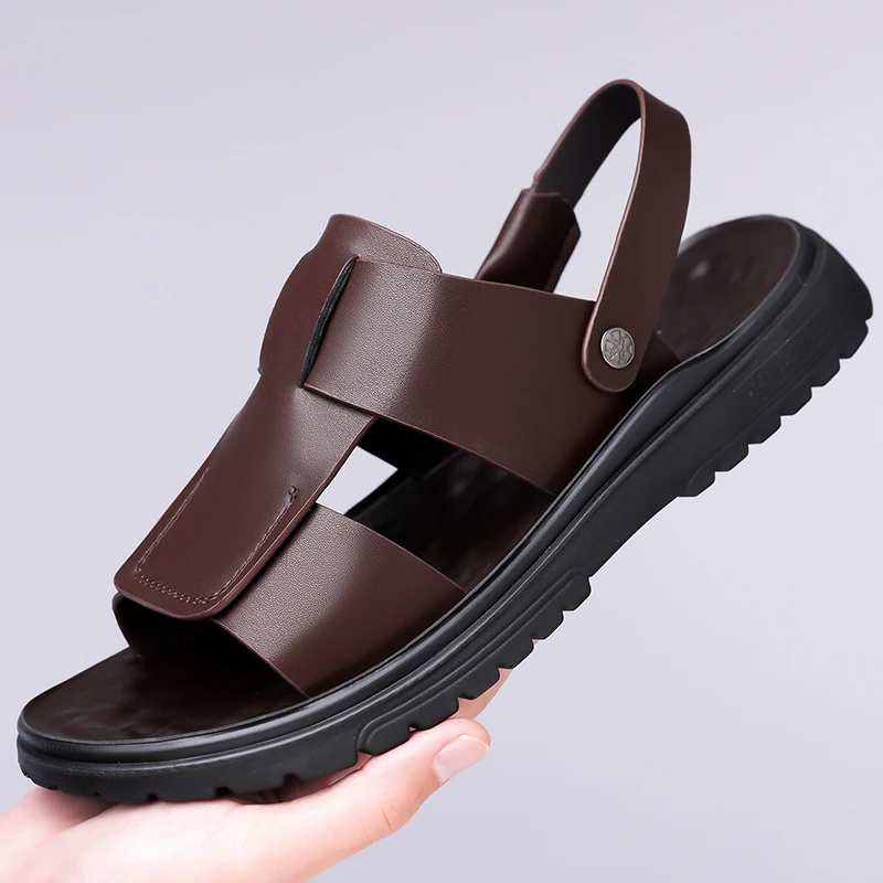 

Anti-Slip Thick Bottom Wear-Resistant Men's Outdoor Driving Two-Way Slip-On Slippers Comfortable Soft Sole Casual Sandals-MY6187
