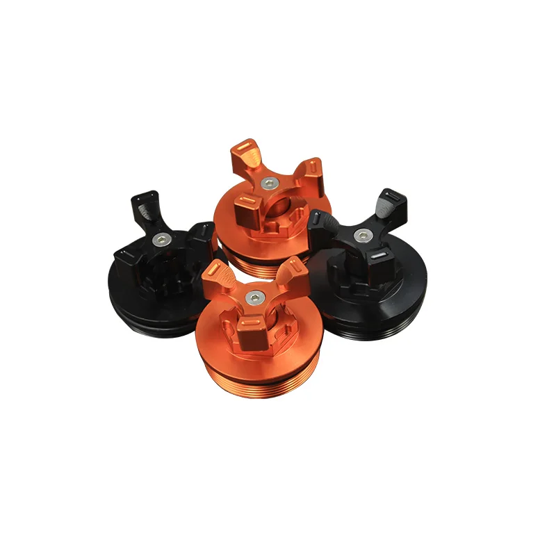 For DUKE RC 125 200 390 RC200 RC390 RC125 CNC Aluminum Front Shock Absorber Screw Preload Adjusters Fork Bolts Cap
