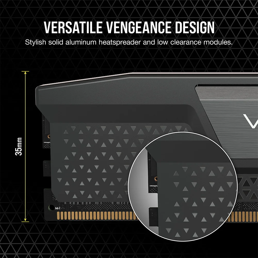 Corsair-Vengeance DDR5 شريط ذاكرة ، Intel XMP ، كمبيوتر متوافق مع ICUE ، ذاكرة 16 جيجابايت × 2 ، وحدة MHz ، كمبيوتر مكتبي