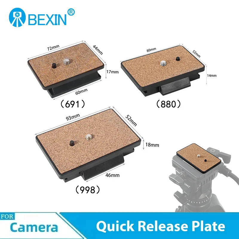 BEXIN Camera Quick Release Plate Tripod Monopod Head Mount Adapter Plate for YUNTENG 880/870/8008/860/950/288 Tripod DSLR Camera