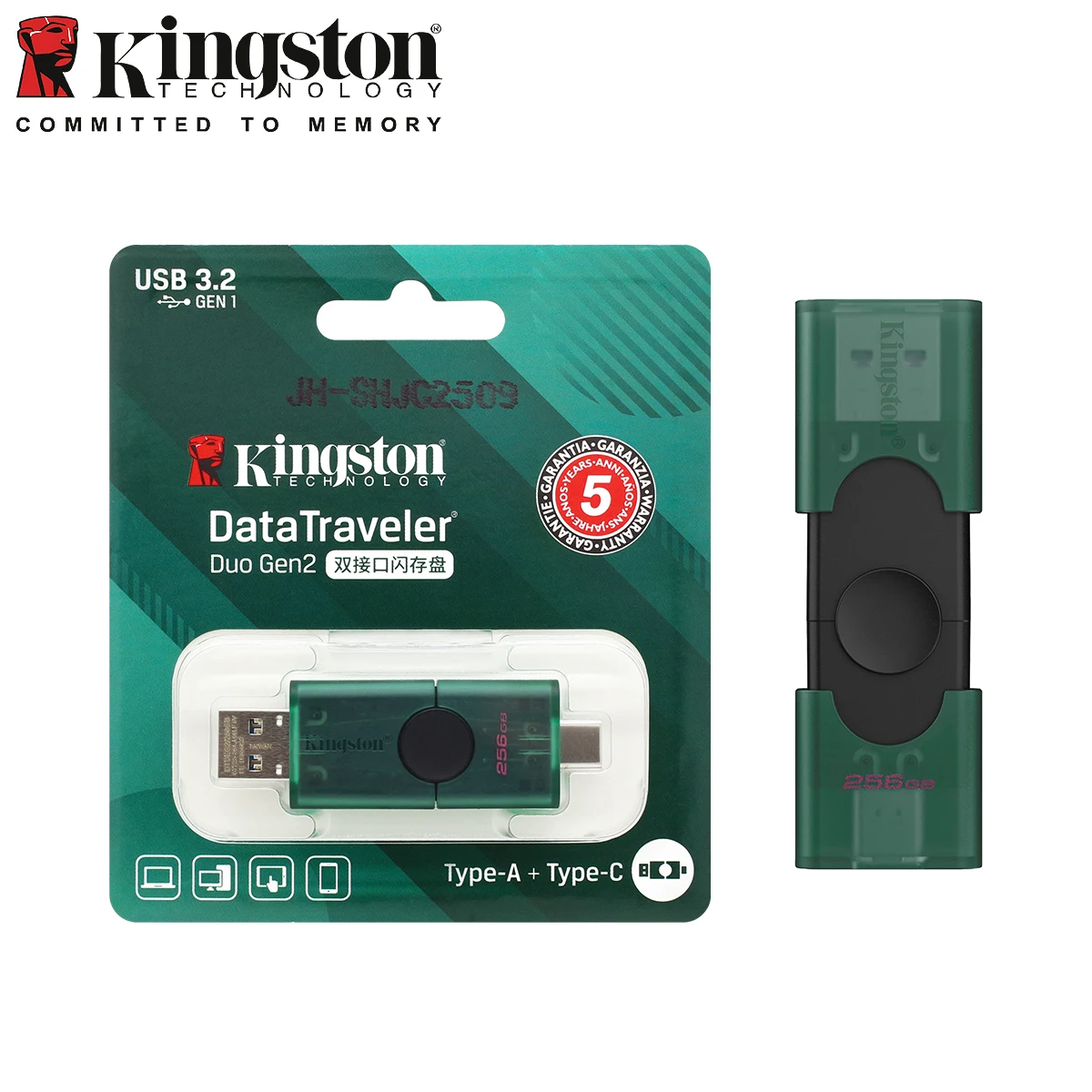 

Kingston DTDEG2 128GB 256GB USB 3.2 Dual Type-C & USB-A OTG Flash Drive Original Memory Stick U Disk for iPhone 15 16