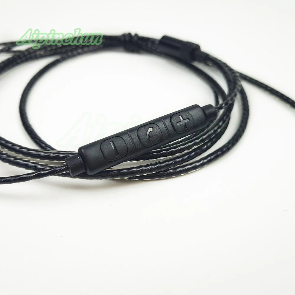 Черный DIY-кабель для наушников с микрофоном