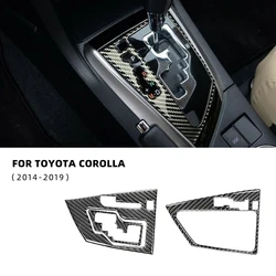 Real Carbon Fiber Car Gear Shift Panel Cover Trim Car Sticker Interior Parts for Toyota Corolla 2014 2015 2016 2017 2018 2019