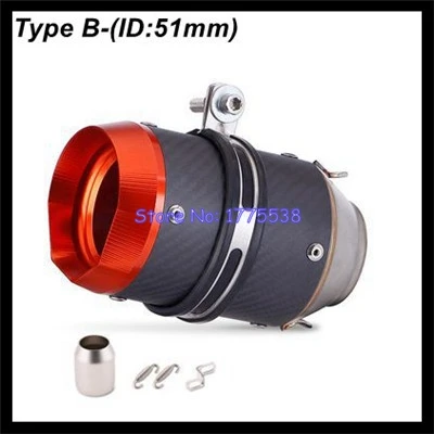 51mm 60mm Universal Motorcycle Exhaust Escape Moto Muffler for KTM RC 125 250 390 DUKE Z900 S1000RR CBR1000 MT09 MT07 Tmax530 R3 image 3