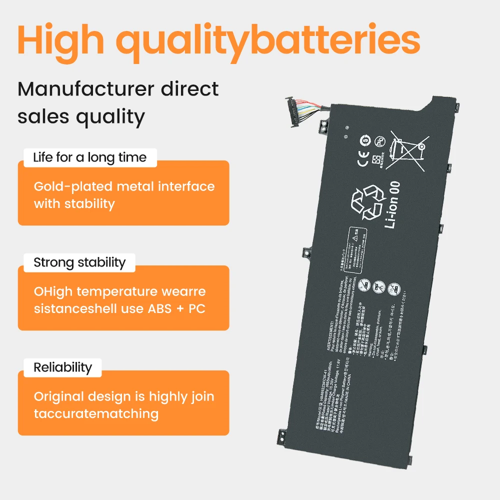 New HB4692Z9ECW-41 Laptop Battery For Huawei MateBook D 14-53010TVS NBL-WAQ9R/WAP9R/WAQ9HNR NDR-WFH9HN BoB-WAH9P 56Wh 15.28V