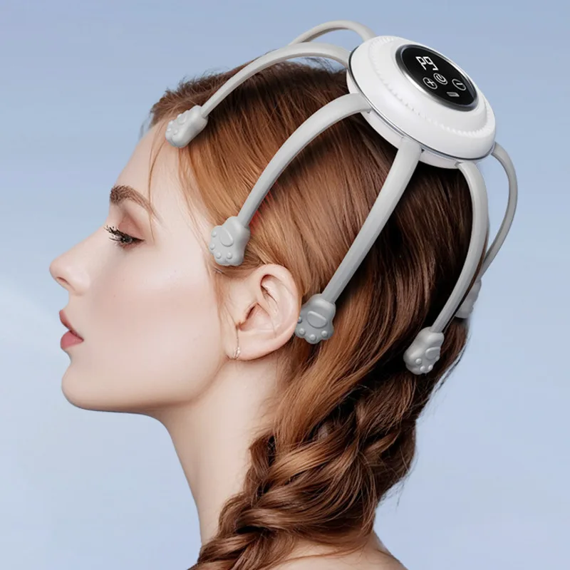 

Массажер для головы Octopus: автоматический, с вибрацией и кнопками, для полного массажа головы, унисекс, для домашнего спа, релаксации, офиса, подарок на Рождество