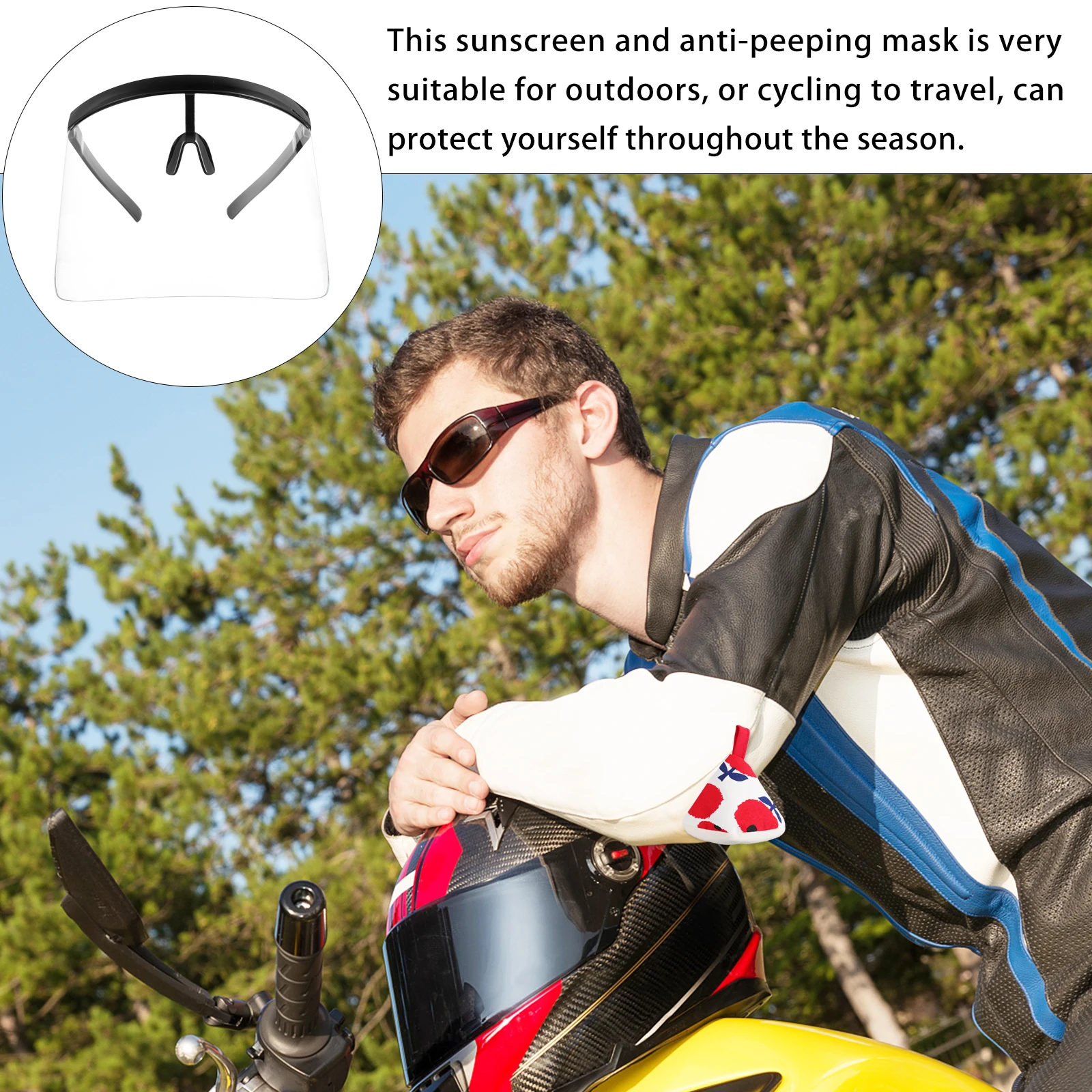 

1 шт., модные очки для взрослых, козырек, ветрозащитная защита от ультрафиолета, анфас, антибликовый, нескользящий щит, уличные защитные очки