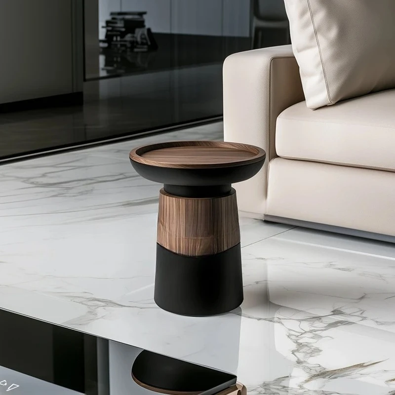 

medieval solid wood edge a light luxury high end sofa corner a few walnut art small tea table bedroom bedside rack