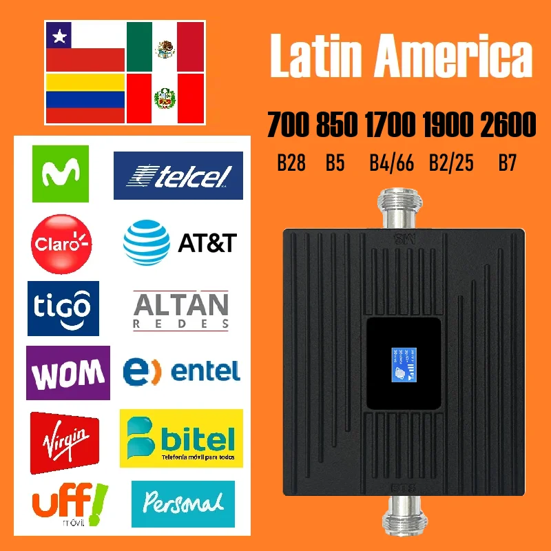 700 850 1700 1900 2600 الفرقة B28 N28 B5 N5 B4 N4 N2 N25 N66 LTE 2G 3G 4G 5G الخلوية مكبر للصوت المحمول إشارة الداعم مكرر