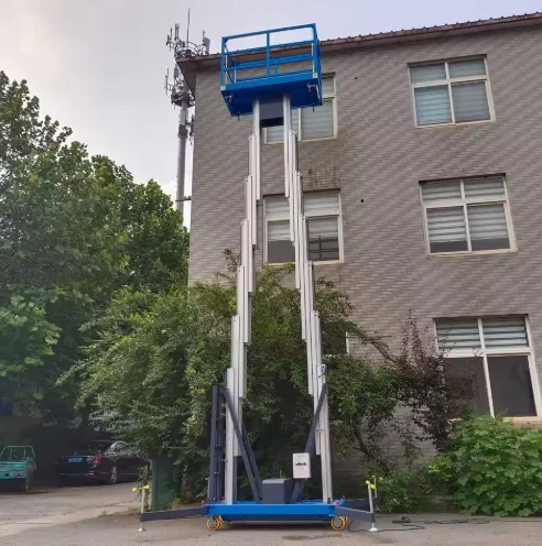 

Customized 4-24M 100-300KG Aluminum Alloy Elevator High-altitude Mobile Two-mast Lifting Platform