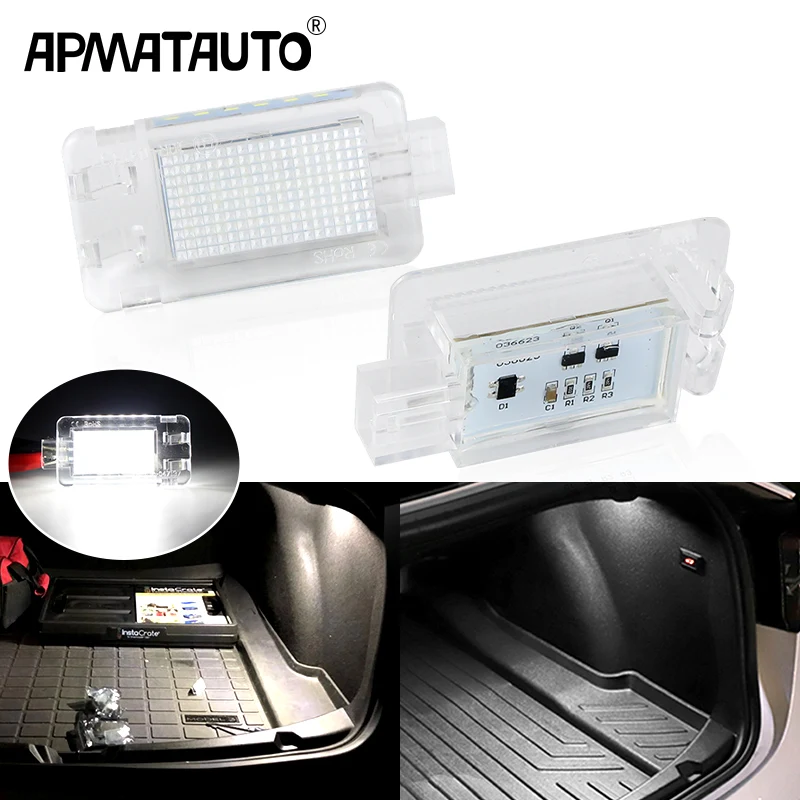 2pcs LED Trunk Lamp For Volvo S60 XC90 V70 V50 S40 S80 C30 XC70 C70 Car Luggage Compartment Light white canbus 30754448 9151431