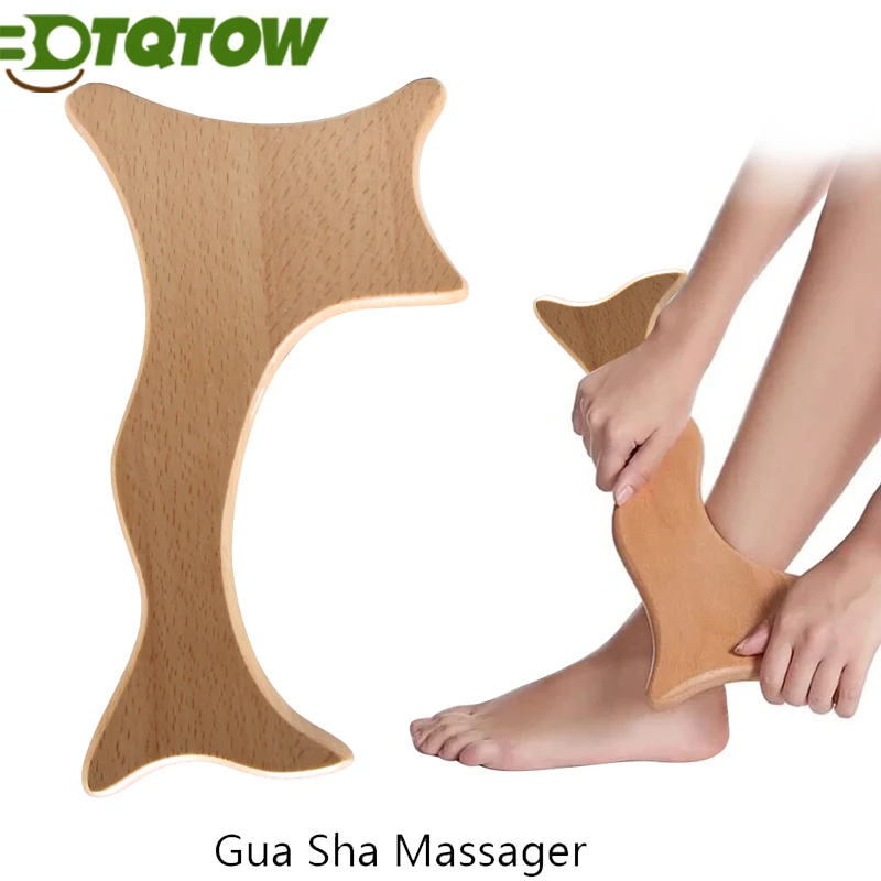 

1PC Wood Therapy Massage Tool Wooden Lymphatic Drainage Massager One-Handed Body Sculpting Tool for Anti-Cellulite,Gua Sha Tools