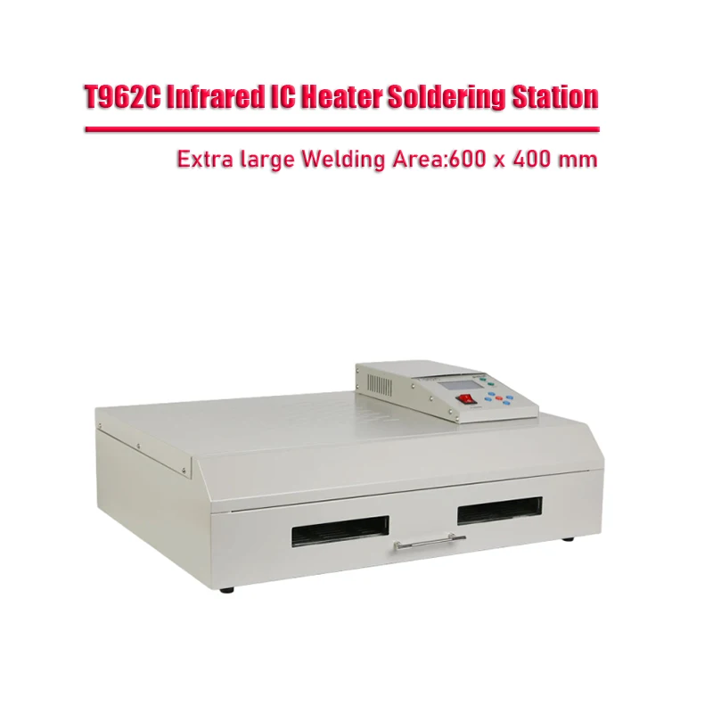 

PUHUI T-962C T962C Reflow Oven Infrared IC Heater Soldering Machine 600*400 MM T962C For BGA SMD SMT Rework