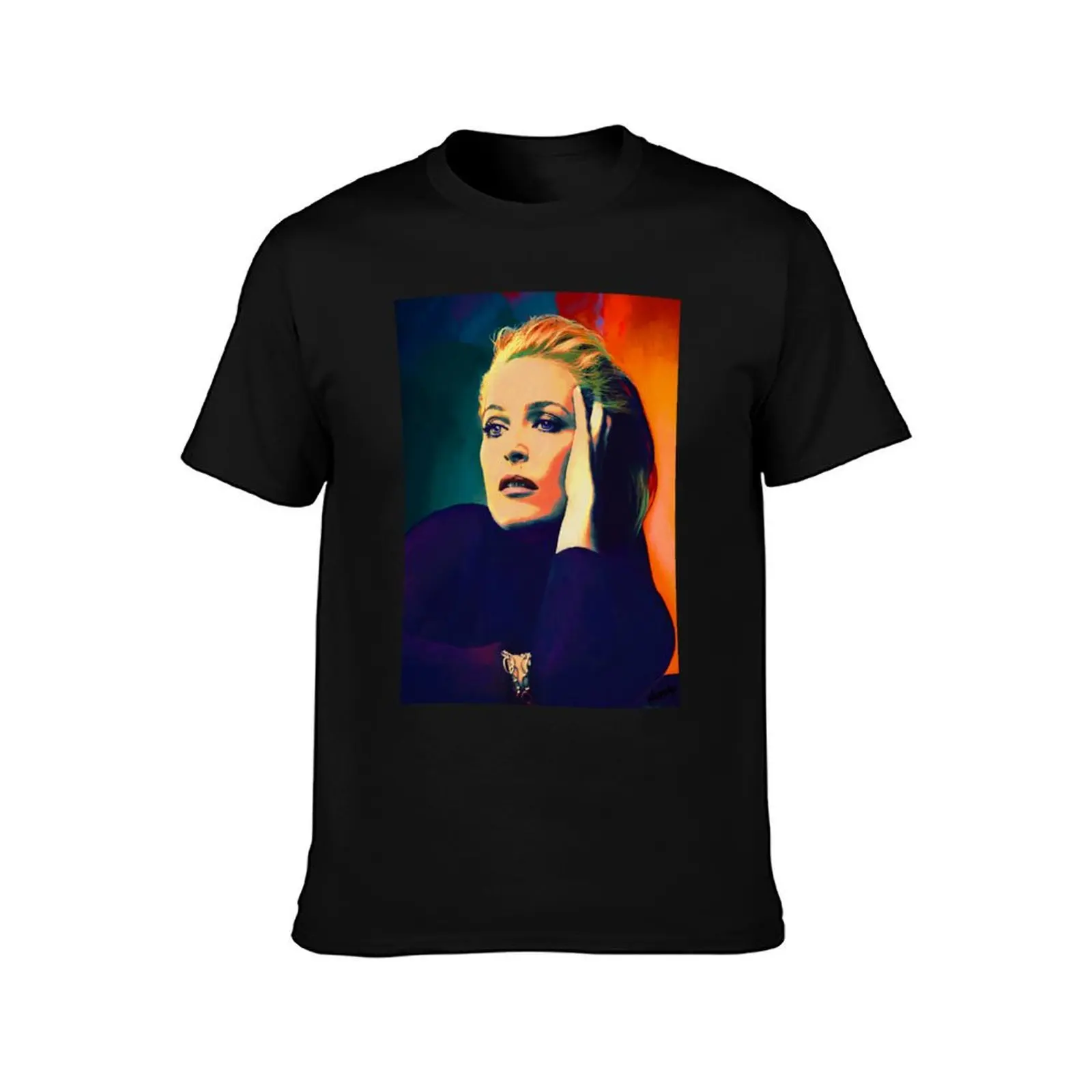 جيليان أندرسون ملصق بألوان زيتية تي شيرت تي شيرت رجل عادي تي شيرت جرافيك تي شيرت #2