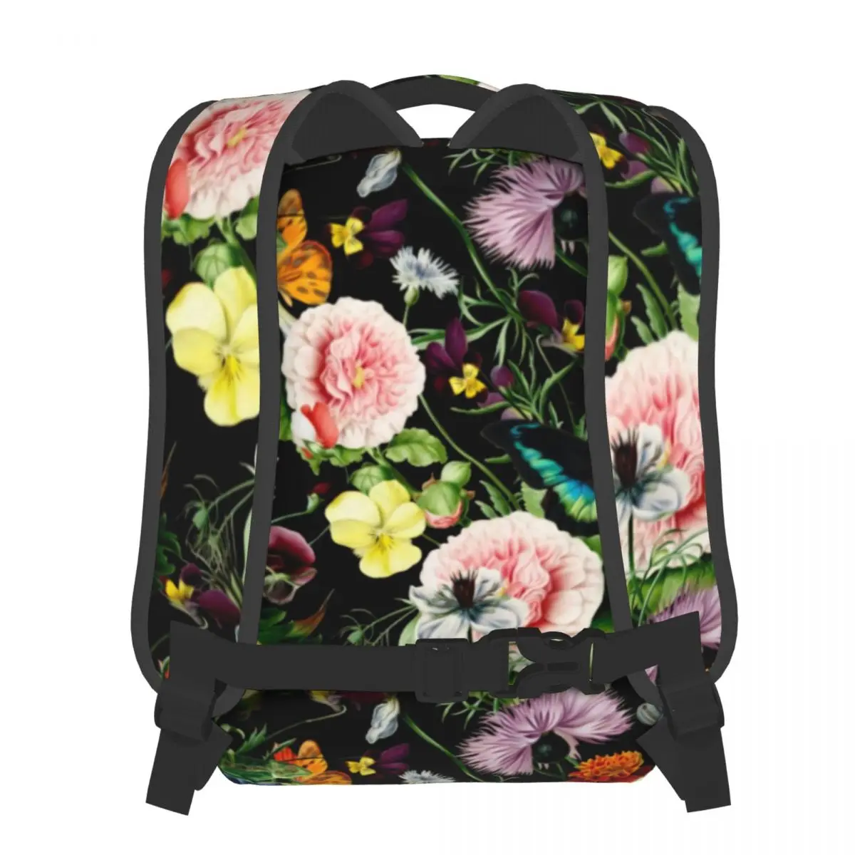 Vintage Tropical Floral Print Backpack Bird Butterfly EDEN Travel Backpacks Student Leisure School Bags Colorful Soft Rucksack