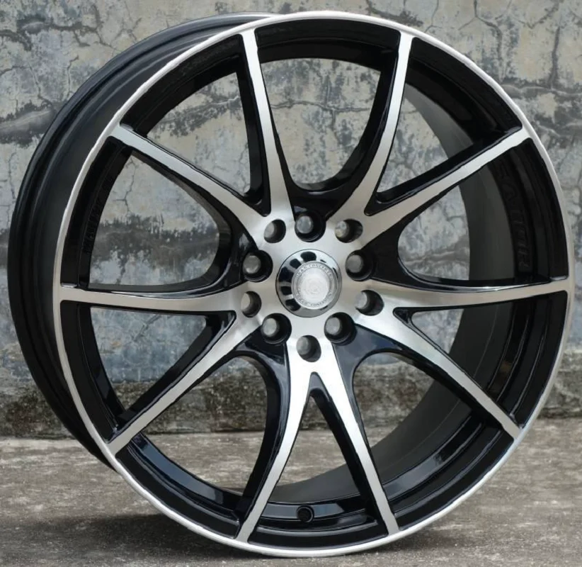 

Black Machined Face 17 Inch 17x7.5 4x100 4x114.3 Alloy Wheel Car Rims Fit For Honda Accord Integra Hyundai Elantra Mazda MX-5