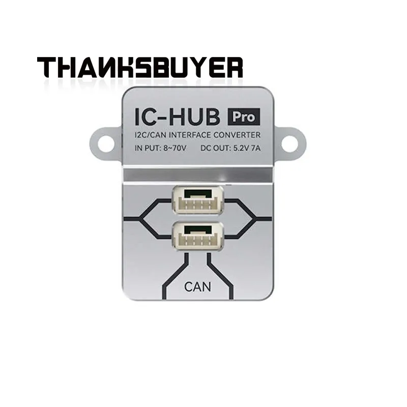 CUAV IC‑HUB Pro I2C CAN Bus Expansion Module 8V‑70V Input 8‑Channel 5V Output UAV Interface Hub