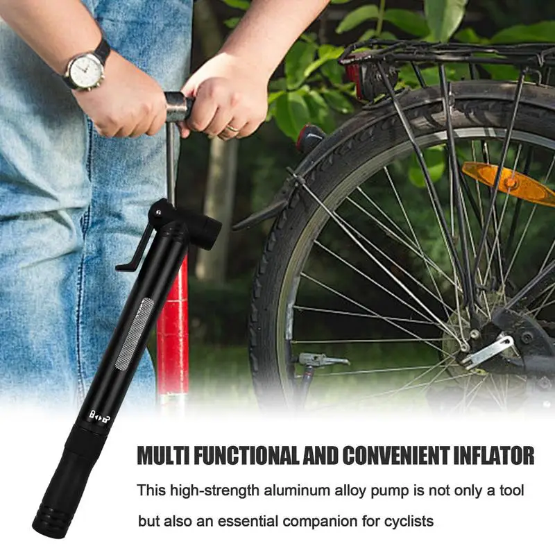 Bicycle Air Pump Mini Bike Pump Aluminum Alloy Mini Bike Pump Air Pump For Tires Mini Bike Accessories Combinable Screwdriver