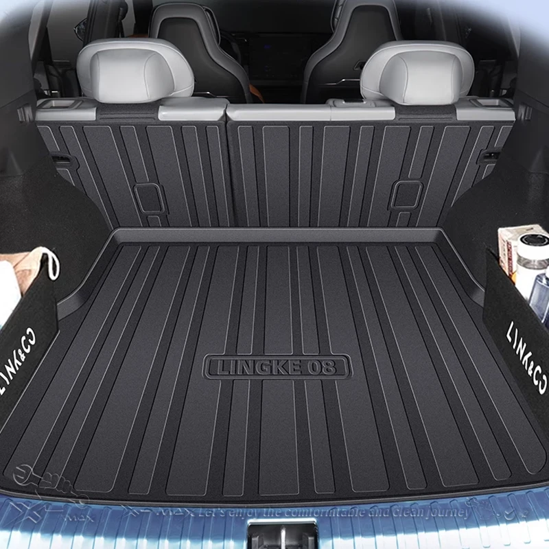 

For LYNK&CO 08 2023-2025 TPE Custom Fit Car Trunk Mat All Season Black Cargo Mat 3D Shaped Laser Measured Trunk Liners