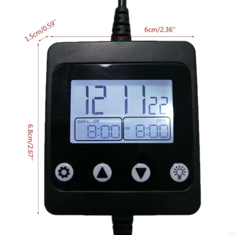 37 digitaler programmierbarer Timer für 5V-30V LCD-Display-Indoor-Lichtregler Dim