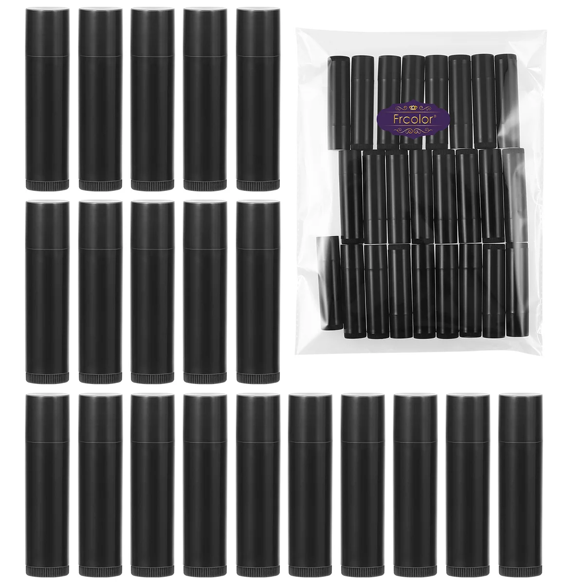 25 قطعة أنابيب بلسم الشفاه الفارغة 5 جرام حاويات البولي بروبيلين الطبيعية لتقوم بها بنفسك عصا ملمع الشفاه التعبئة والتغليف حافظة شفافة مع قبعات #6