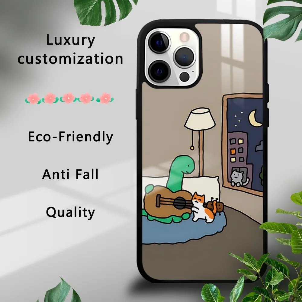 Cute J-Joguman Studios Phone Case For iPhone 15 14 13 12 11 Pro Max Plus Mini Luxury Mirror Hard Funda