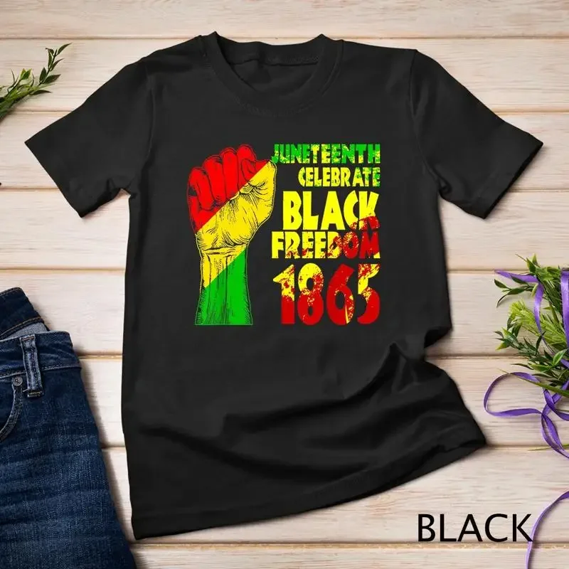 T-shirt unisexe Juneteenth pour célébrer la liberté des Noirs, mois historique 1865