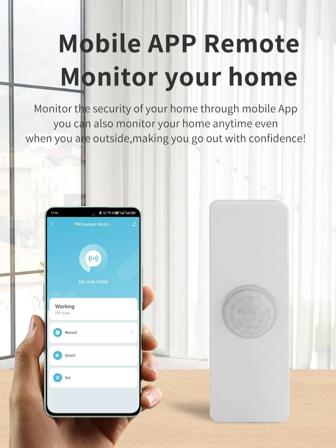 Tuya WiFi PIR-Bewegungssensor Smart Home Infrarot-Körperdetektor Sicherheitssystem Smart Life Kompatibel mit Alexa Google Home