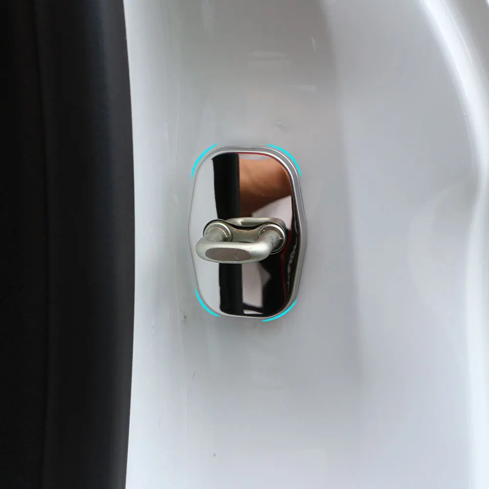 Stainless Steel Car Door Lock Cover for Peugeot 206 307 308 406 408 301 2008 3008 2012-2018 Accessories Car Styling