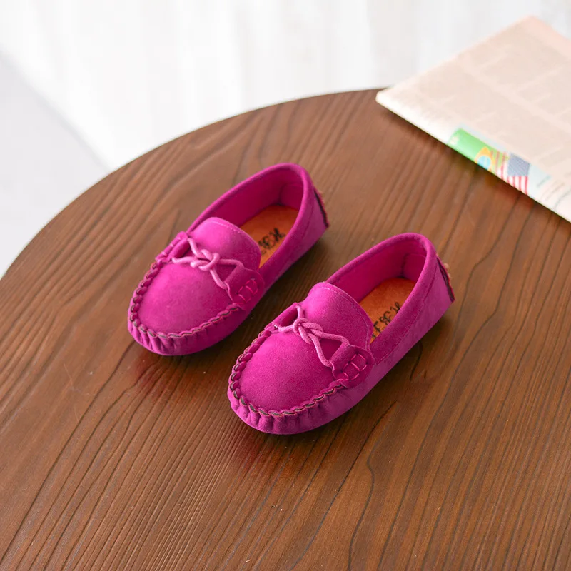 2023 Spring Autumn Children Shoes Boys Loafers Girls Moccasins Slip-on Shoes Flat Sneakers Kids Flat Casual Shoes Size 21-35