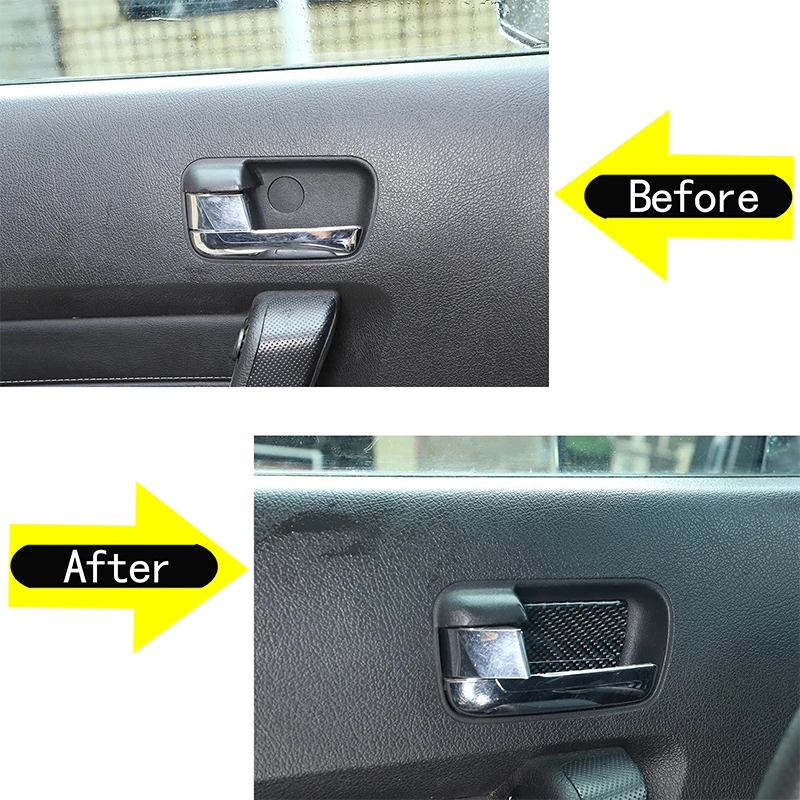 

For Hummer H3 2005-2009 Accessories Soft Carbon Fiber Car Inner Door Bowl Sticker Trim Decoration