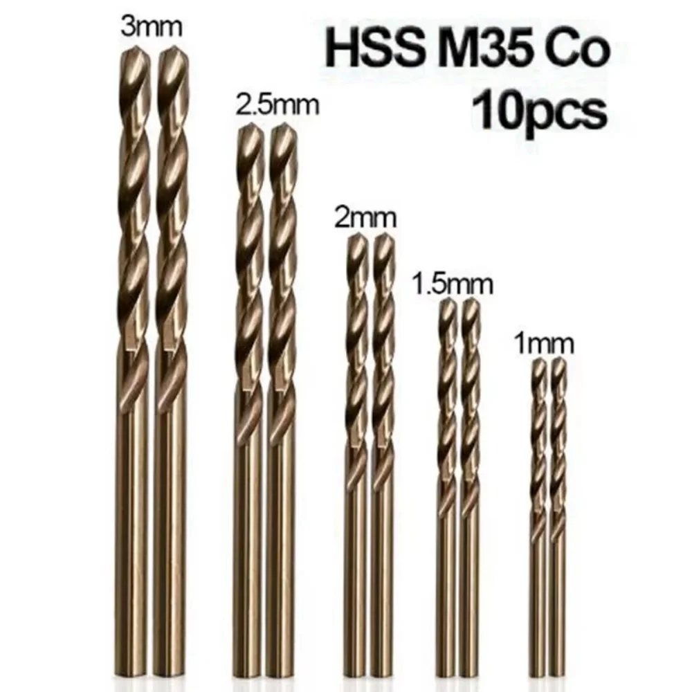 

10pcs High Speed M35 Cobalt Twists Drill Hole Opener Steel Strand Cobalt Drill Bits Set For Wood/Metal Hole Cutter Power Tools