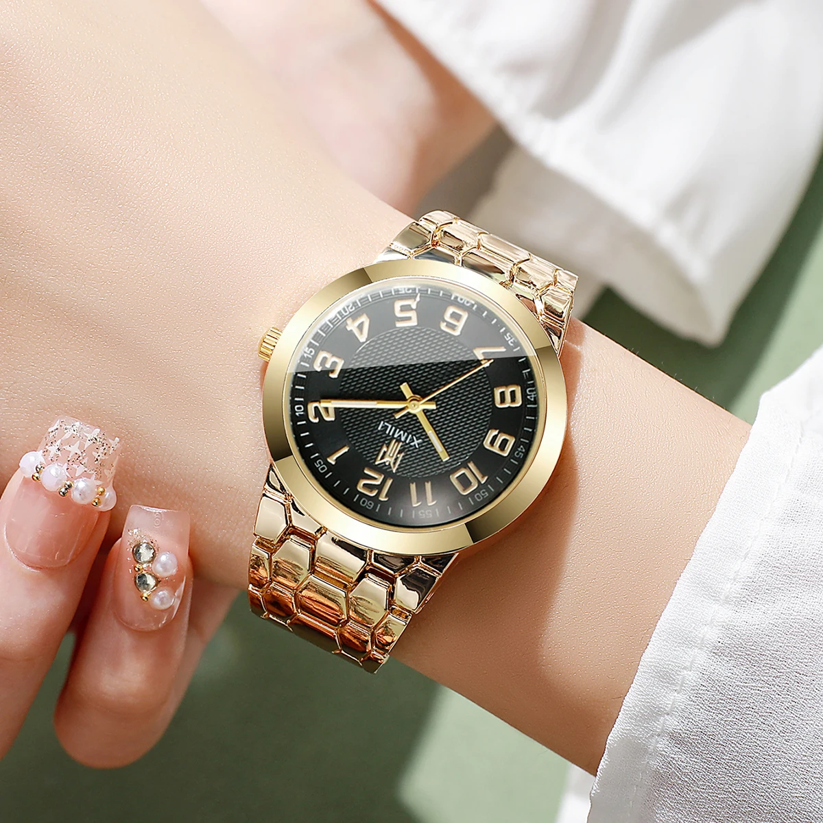 Elegant Women Watches Fashion Arabic Dial Bracelet Strap Ladies Quartz Wristwatches Reloj Mujer Girls Clock Gift（Without Box） image 4