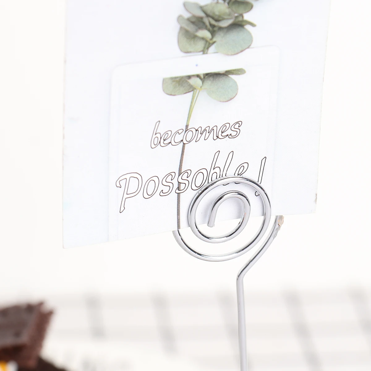 

6 Pcs Photo Holders for Table Setting Desk Picture Business Card Note Clip Name Cards Decorate Stand