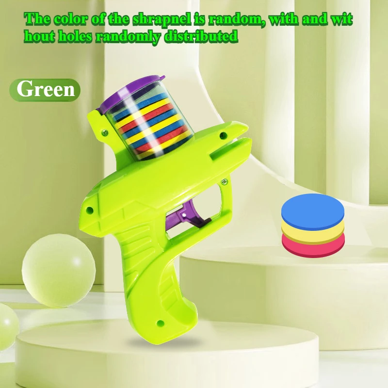 어린이 UFO 총은 부드러운 파편을 발사할 수 있으며 야외 부모-자식 대화형 장난감입니다.