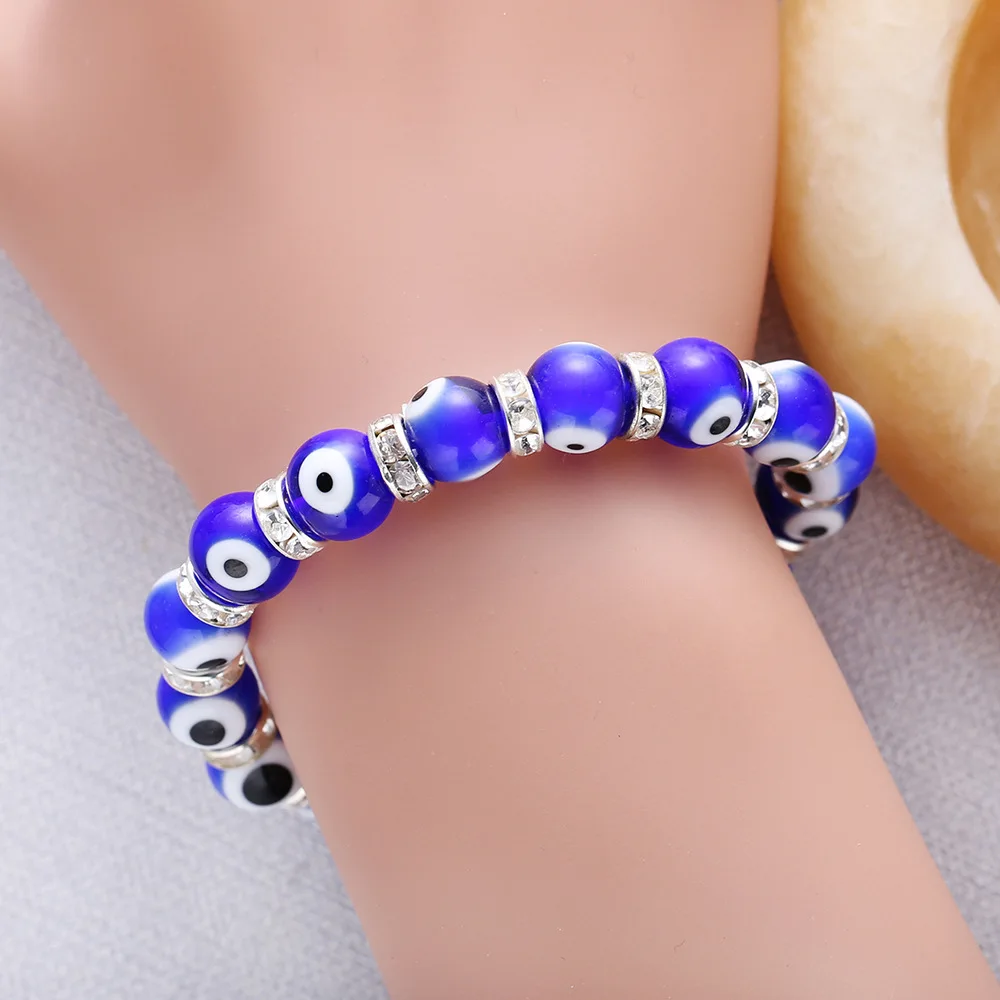 Blue Turkish Evil Eye Bead Bracelet For Women Ladies Men Baby Bracelet Devil Greek Eye Jewelry,Hamsa, Nazar, Evil Eye Bracelets