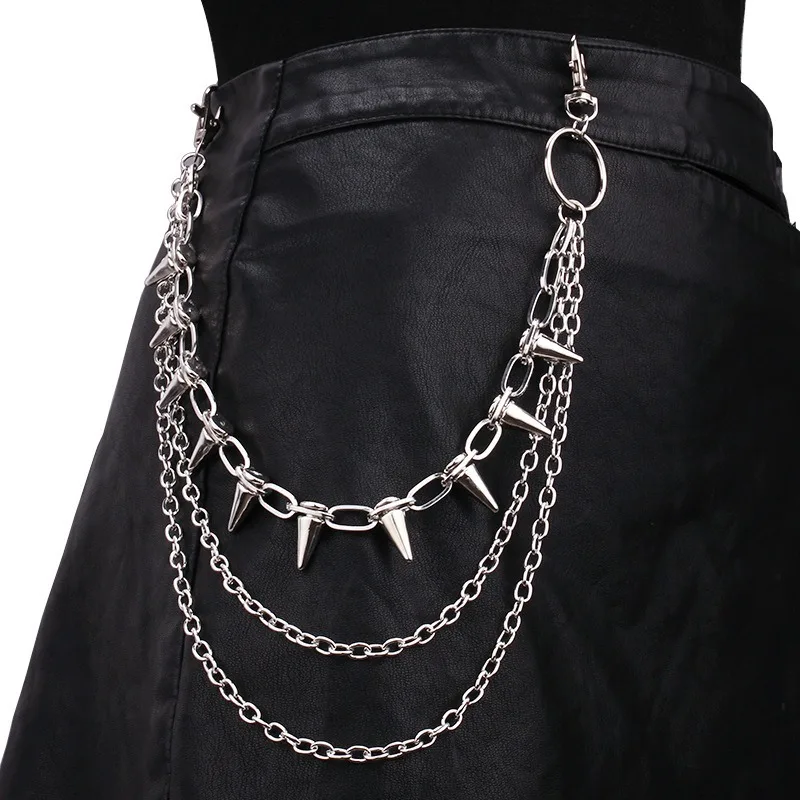 Hip Hop Punk Rock Metall Hosen Taille Kette Männer Frauen Schlüsselanhänger Hosen Kette Brieftasche Schlüsselbund Jeans Unisex Hip-hop Schmuck Geschenk
