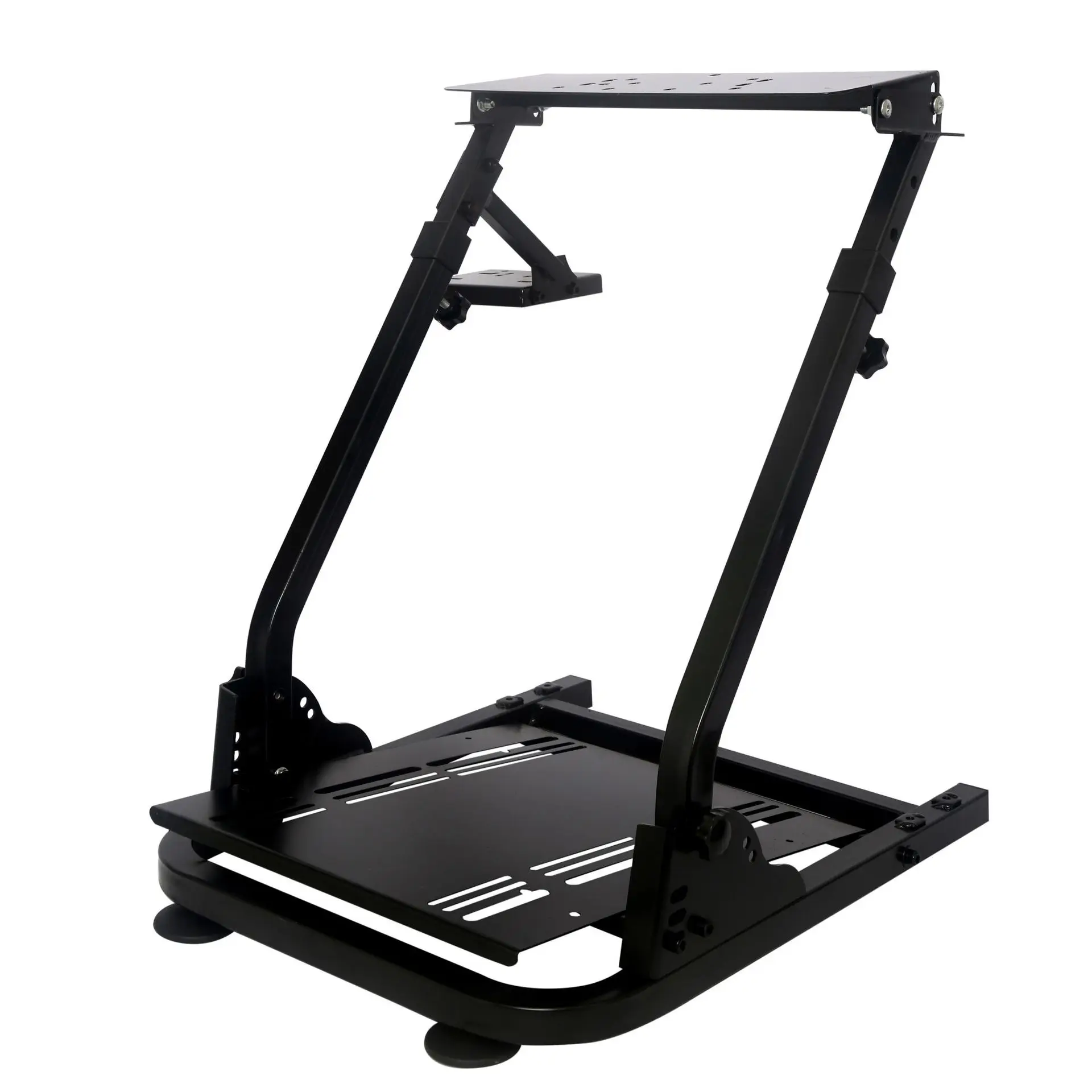 Folding sim racing game steering wheel seat stand view 2