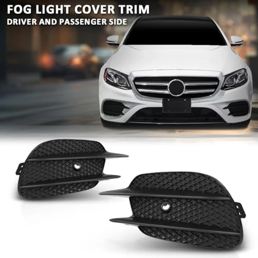 

Auto Body Shop Black Fog Light Grille Front Bumper Grille Cover Tuning Aftermarket Cover Wear-resistant Material