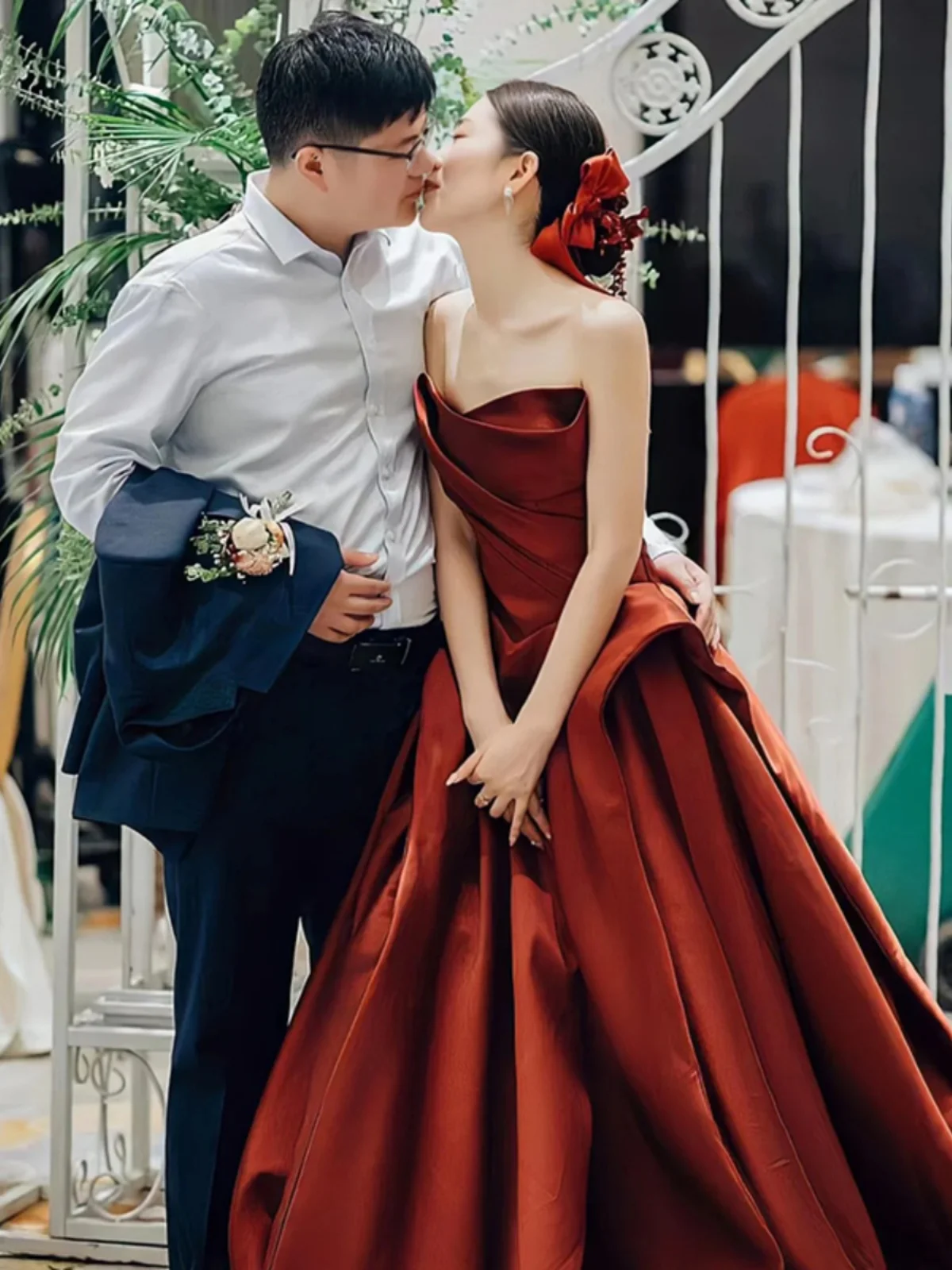 

Ele Red Wedding Dr, женское вечернее платье Princes Sle, юбка трапециевидной формы, полиэфирная ткань средней длины для свадьбы