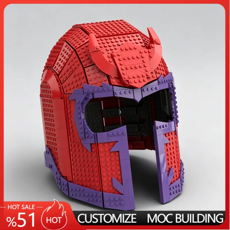1270 Parts MOC Wearable Helmet Model Creative Building Blocks DIY Educational Assembly Toy For Adults Collection Display Gifts