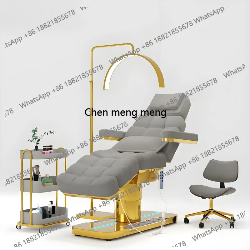 Luxury Electric White Recliner Unique Salon Furniture for Beauty Spa 3 MotorTreatments Synthetic Leather Camillas Massage Bed