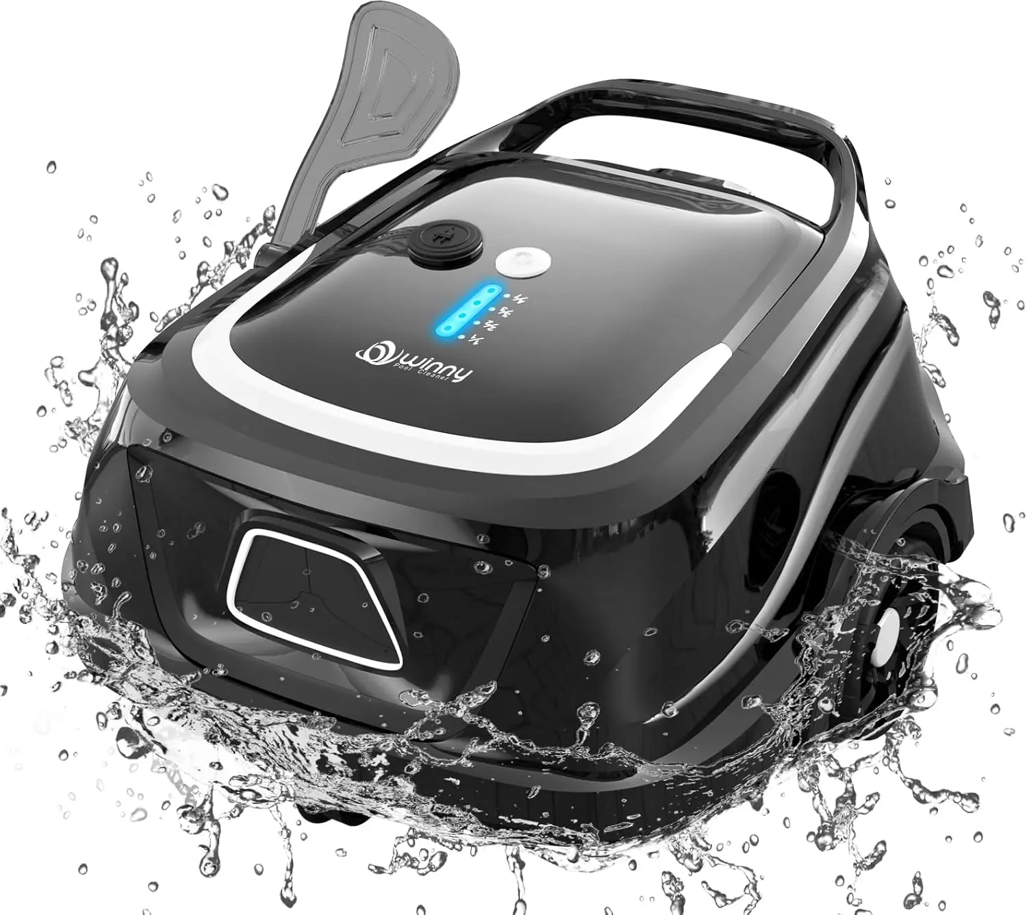 Cordless Robotic Pool Vacuum, Automatic Pool Vacuum 120mins Running Time,Powerful Suction & Dual Filters,