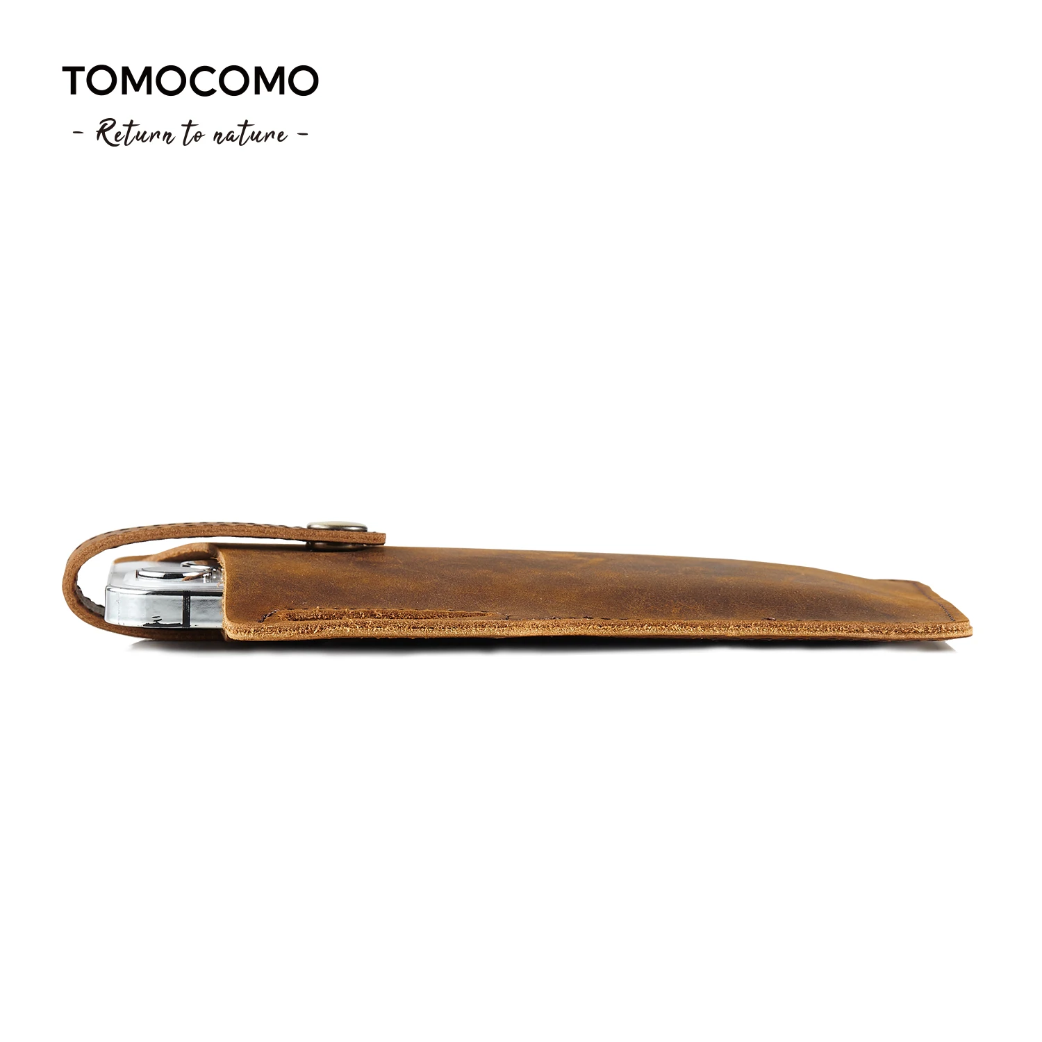 TOMOCOMO Portable Loop Holster Protective Sleeve Leather Belt Cellphone Bag Outdoor Leisure Waist Hanging Phone Bag