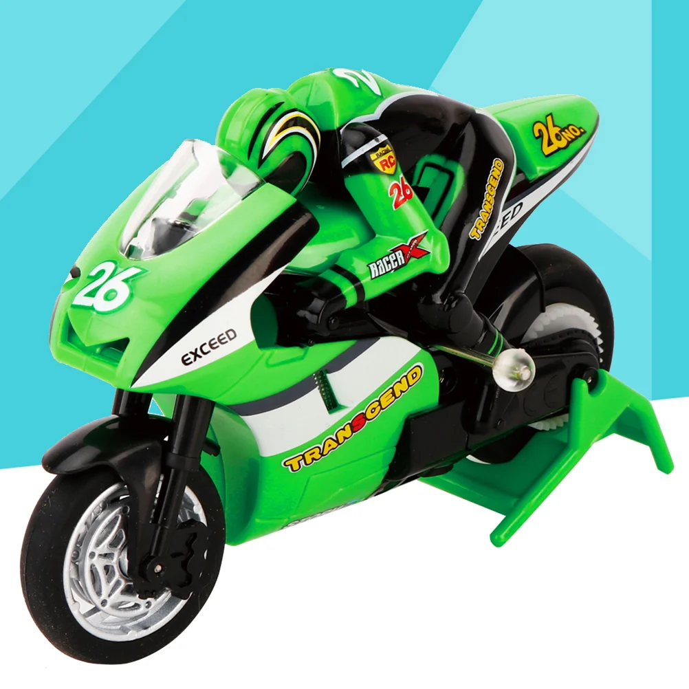 Mini motocicleta verde do salto, controle de rádio, velomotor alto, 24G, 3CH, 1:20