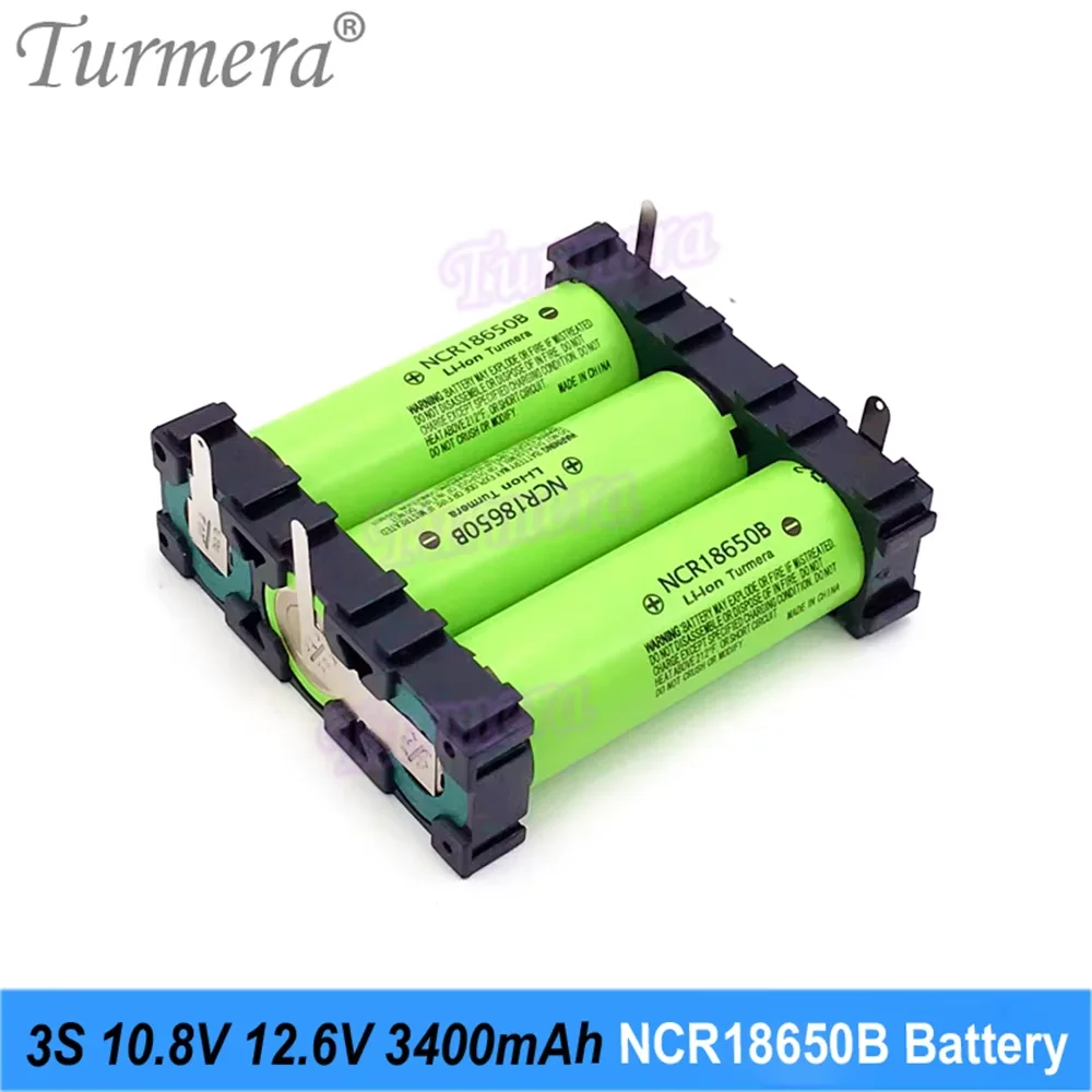 2S-5S NCR18650B 3400mAh 6800mAH Turmera بطارية مع حامل ل 8.4V 12V 16.8V 18V 20V 21V مفك الحفر البطارية استبدال الاستخدام