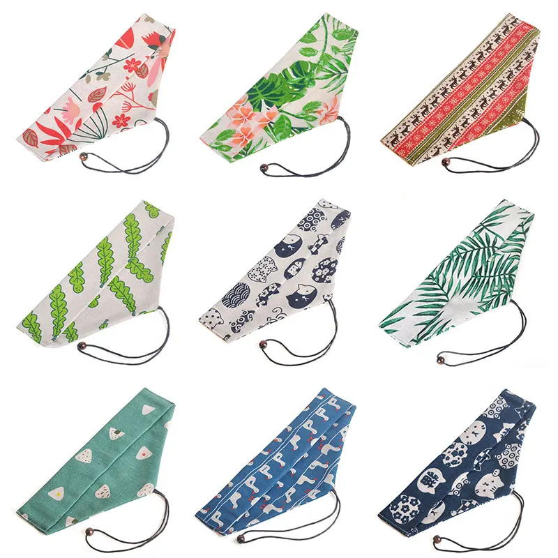 Reusable Japan Style Travel Outdoor Drawstring Cutlery Pouch Spoon Fork Storage Bag Kitchen Chopstick Tableware Portable Storage