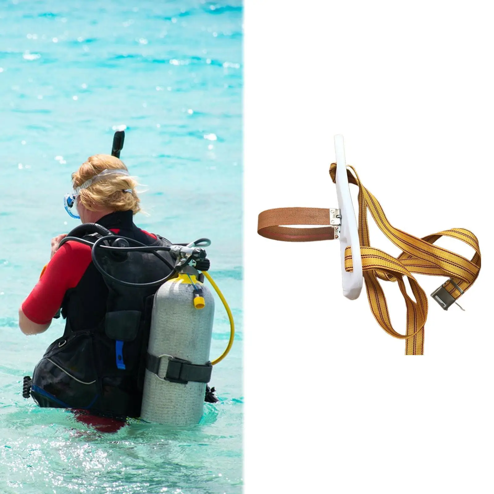 

Diving Tank Back Pack Bracket Under Water Sports Scuba Tank Backplate Holder