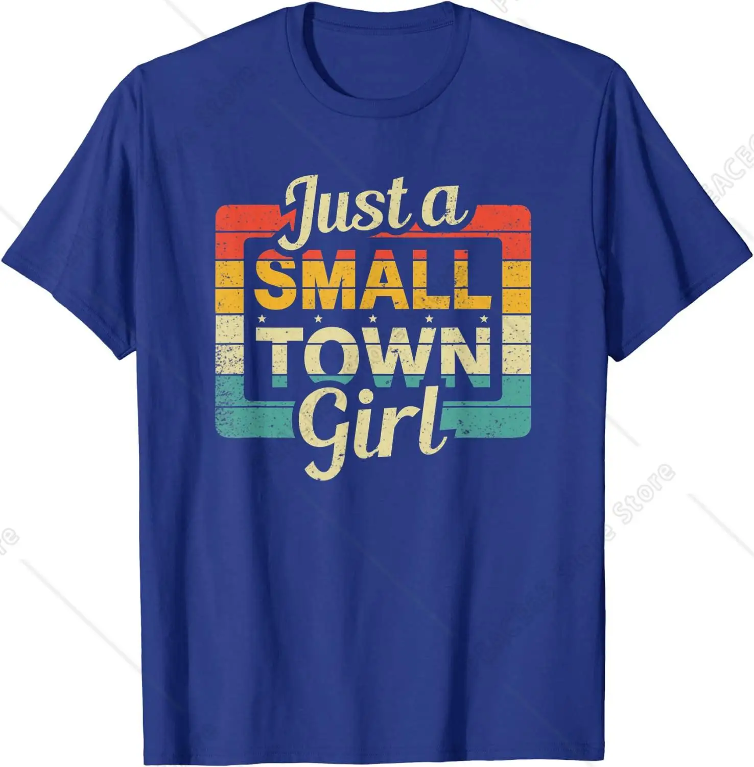 Vintage Just A Small Town Girl Village Little City Girl T-Shirt Sayings Quote Girls Fashion Graphic Tee Top Short Sleeve Blouses